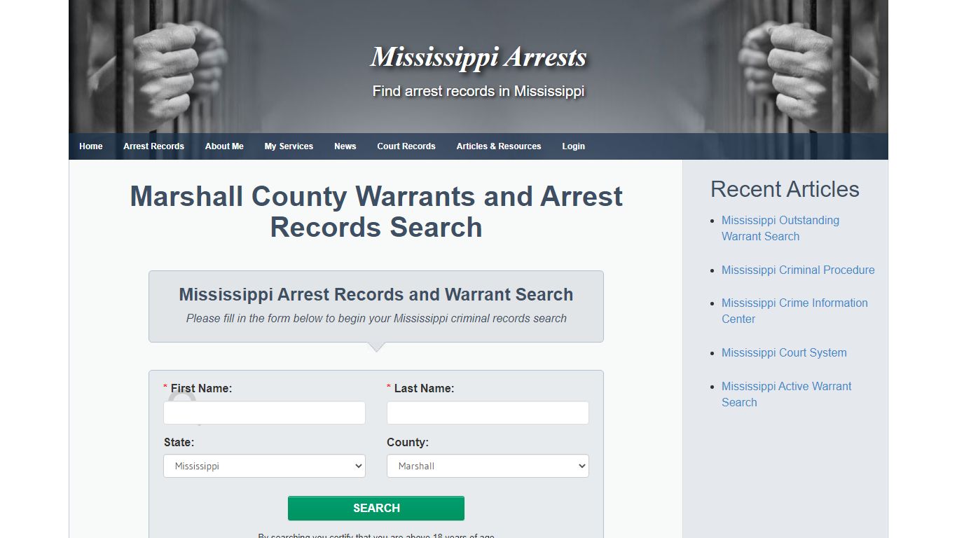 Marshall County Warrants and Arrest Records Search - Mississippi Arrests